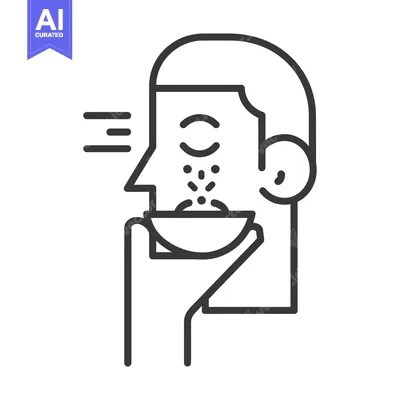 Aset premium populer: Line art illustration of a person smelling a cup