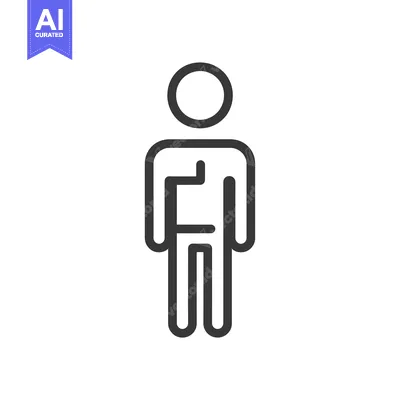 Popular premium asset: Line art illustration of a person standing with arms folded