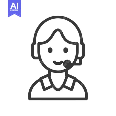 Aset premium populer: Line art illustration of a person wearing a headset