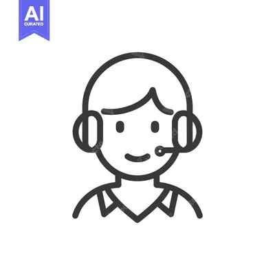 Popular premium asset: Line Art Illustration of a Person Wearing Headphones and a Microphone