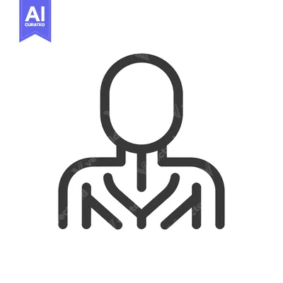 Aset premium populer: Line Art Illustration of a Person with a Pattern on Their Torso