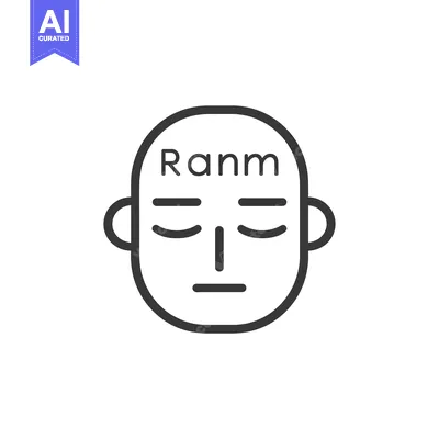 Popular premium asset: Line Art Illustration of a Person with the Word "Rannm" Written on The