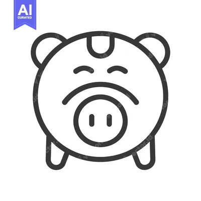 Popular premium asset: Line Art Illustration of a Piggy Bank