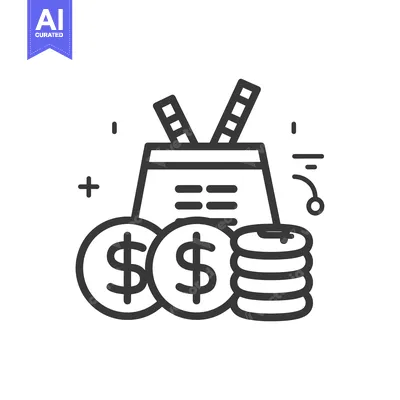 Popular premium asset: Line art illustration of a piggy bank with coins and money symbols