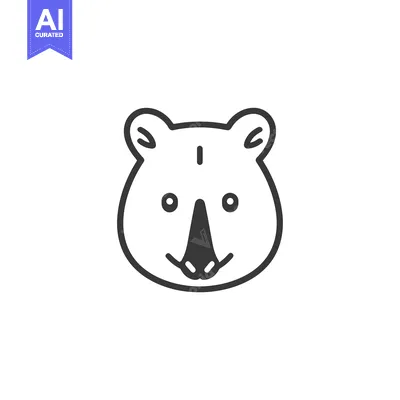 Popular premium asset: Line art illustration of a pig's head