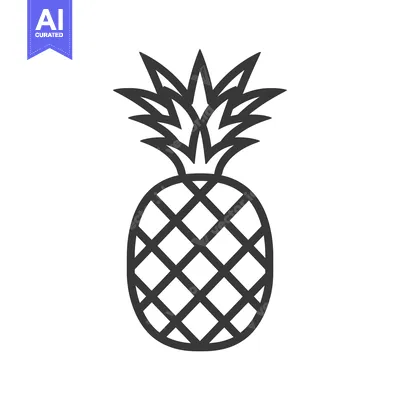 Popular premium asset: Line Art Illustration of a Pineapple