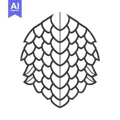 Popular premium asset: Line Art Illustration of a Pine Cone