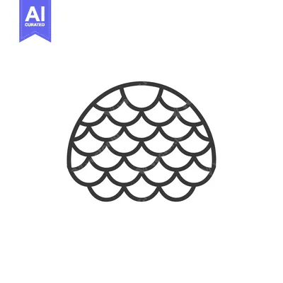 Line art illustration of a pine cone