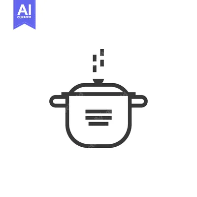 Aset premium populer: Line art illustration of a pot with steam coming out of it