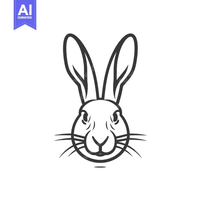Popular premium asset: Line art illustration of a rabbit's head