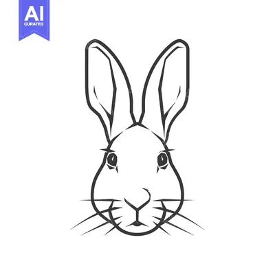 Popular premium asset: Line Art Illustration of a Rabbit's Head Facing Forward