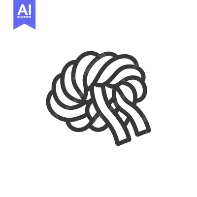 Aset premium populer: Line Art Illustration of a Rope Knot