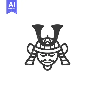 Aset premium populer: Line Art Illustration of a Samurai Warrior's Head