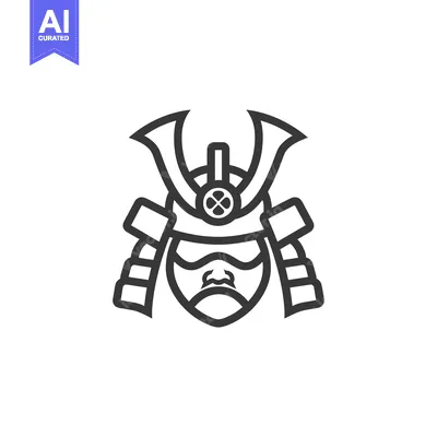 Popular premium asset: Line Art Illustration of a Samurai Warrior Wearing a Helmet and Armor