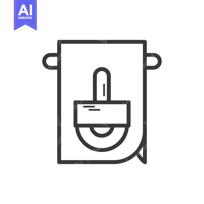 Line art illustration of a sanding tool on a wall