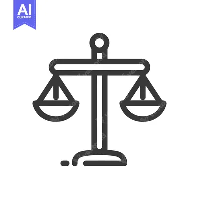 Popular premium asset: Line art illustration of a scale with two pans