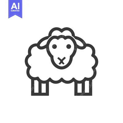 Popular premium asset: Line art illustration of a sheep