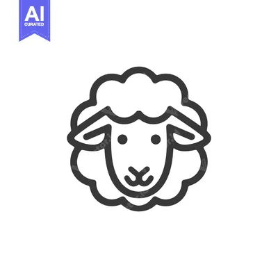 Popular premium asset: Line art illustration of a sheep's face