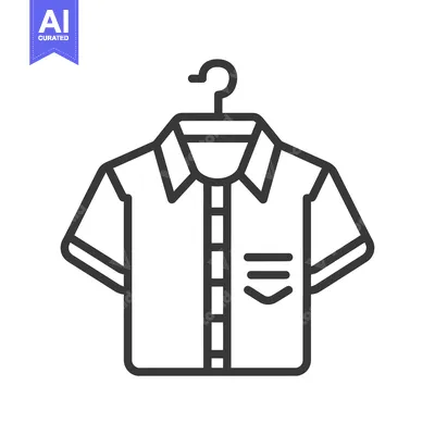 Aset premium populer: Line Art Illustration of a Shirt Hanging on a Hanger