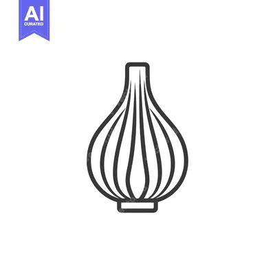 Aset desain premium: Line Art Illustration of a Simple Vase