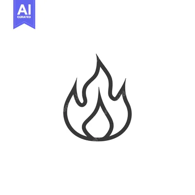Aset premium populer: Line Art Illustration of a Single Flame