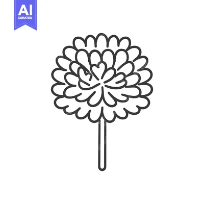 Popular premium asset: Line Art Illustration of a Single Flower with a Stem
