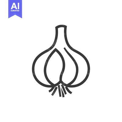 Popular premium asset: Line Art Illustration of a Single Garlic Bulb