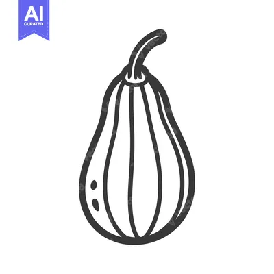 Aset premium populer: Line Art Illustration of a Single Pear Fruit