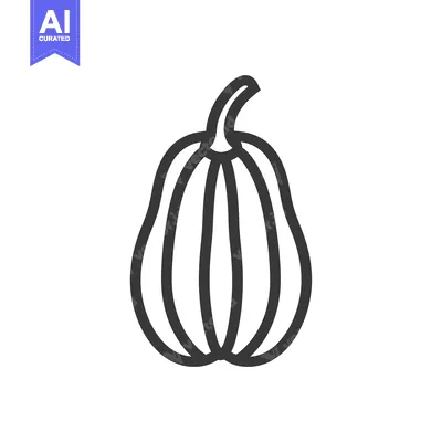 Popular premium asset: Line Art Illustration of a Single Pumpkin