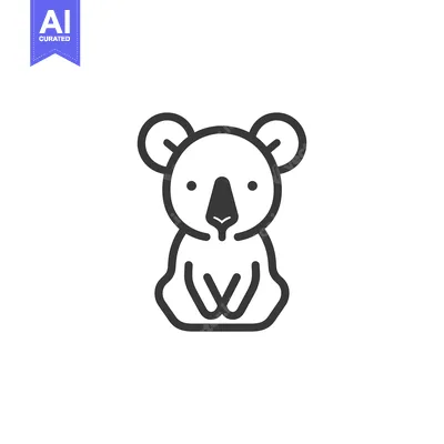 Popular premium asset: Line Art Illustration of a Sitting Koala