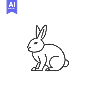 Popular premium asset: Line Art Illustration of a Sitting Rabbit