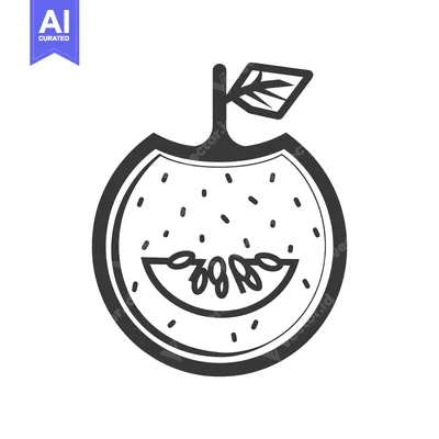 Aset premium populer: Line Art Illustration of a Sliced Watermelon with Seeds