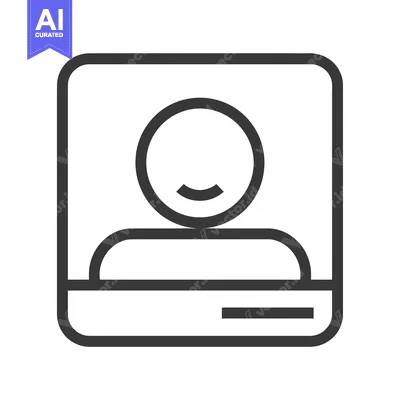 Aset premium populer: Line art illustration of a smiling person's head and shoulders within