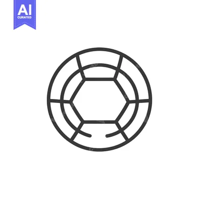 Aset premium populer: Line Art Illustration of a Soccer Ball