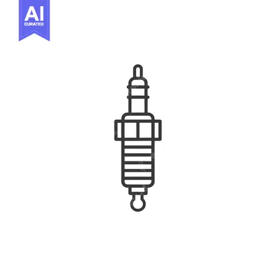Aset premium populer: Line Art Illustration of a Spark Plug