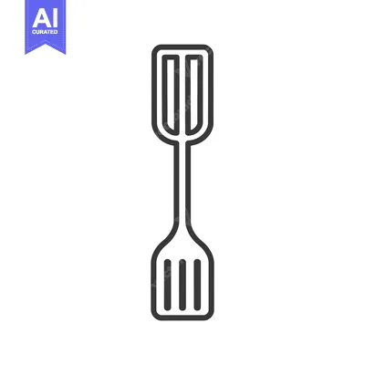 Aset premium populer: Line Art Illustration of a Spatula