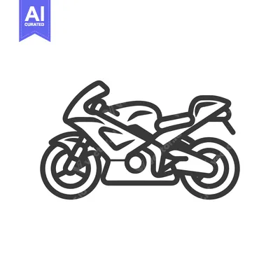 Aset premium populer: Line Art Illustration of a Sport Motorcycle