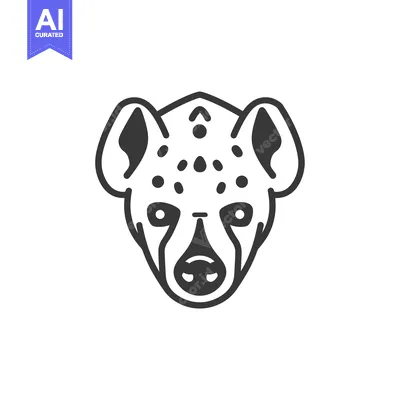 Popular premium asset: Line Art Illustration of a Spotted Hyena Head