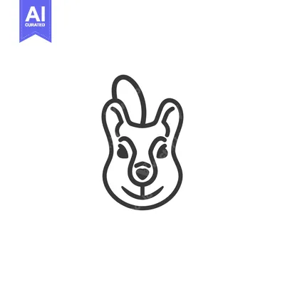 Aset premium populer: Line Art Illustration of a Squirrel's Head
