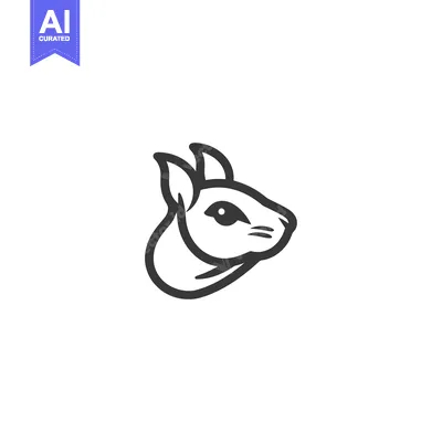 Aset premium populer: Line Art Illustration of a Squirrel's Head