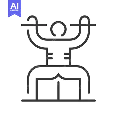 Popular premium asset: Line art illustration of a stylized human figure