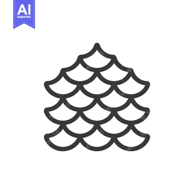 Aset premium populer: Line art illustration of a stylized pine cone