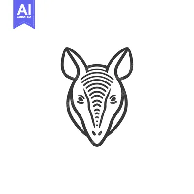 Premium design asset: Line Art Illustration of a Tapir's Head