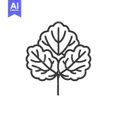 Aset premium populer: Line art illustration of a three-leaf clover