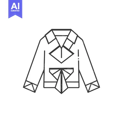 Aset premium populer: Line art illustration of a traditional Mexican charro jacket