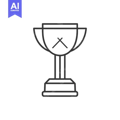 Popular premium asset: Line art illustration of a trophy cup