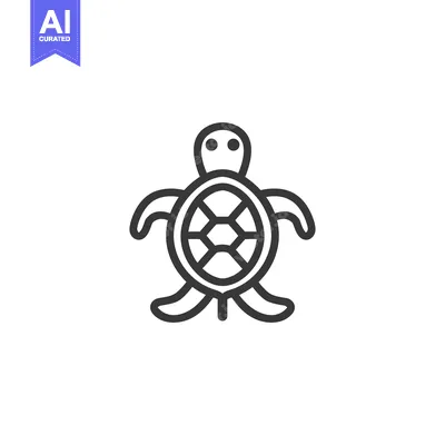 Popular premium asset: Line Art Illustration of a Turtle with a Shell
