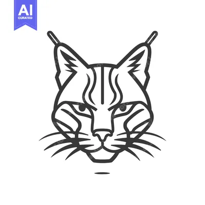 Popular premium asset: Line Art Illustration of a Wildcat's Head