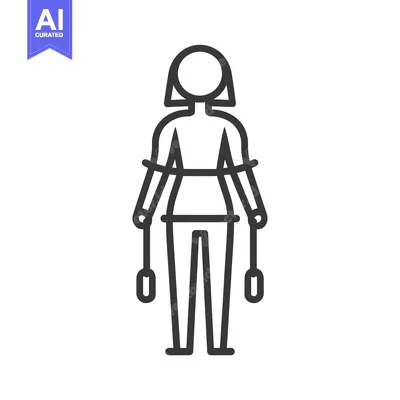 Popular premium asset: Line art illustration of a woman holding jump ropes