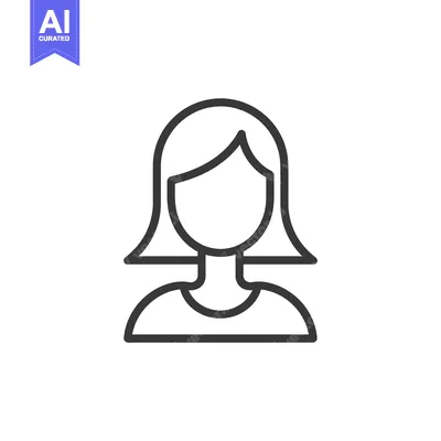 Aset premium populer: Line Art Illustration of a Woman's Head and Shoulders
